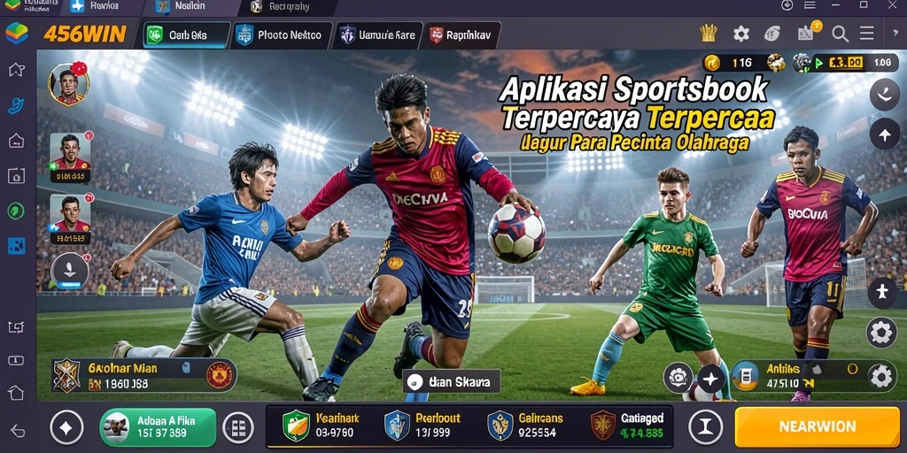 Tampilan antarmuka pengguna 456WIN saat bertaruh pada olahraga.