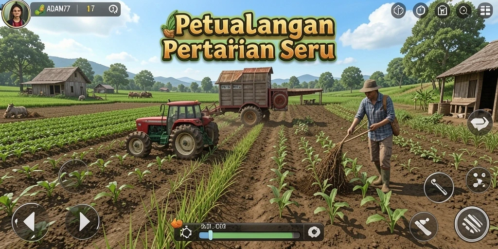 Gameplay seru bertani di ADAM77 dengan grafik menarik.