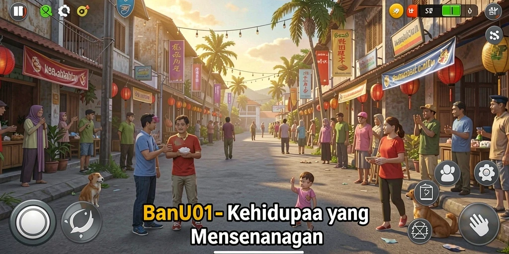 Tampilan gameplay menarik dari BARU01 dengan karakter dan lingkungan yang hidup.