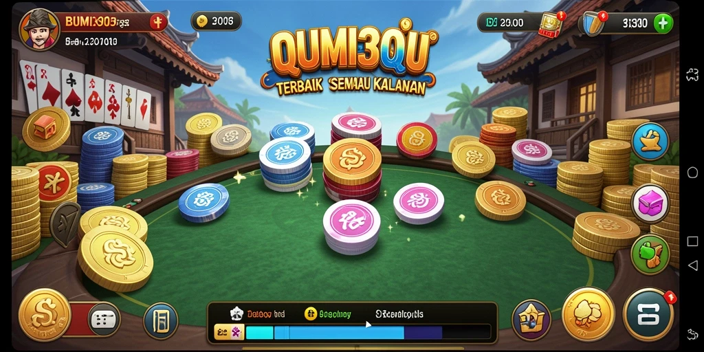 Screenshot BUMI303 menggambarkan momen seru permainan QiuQiu.