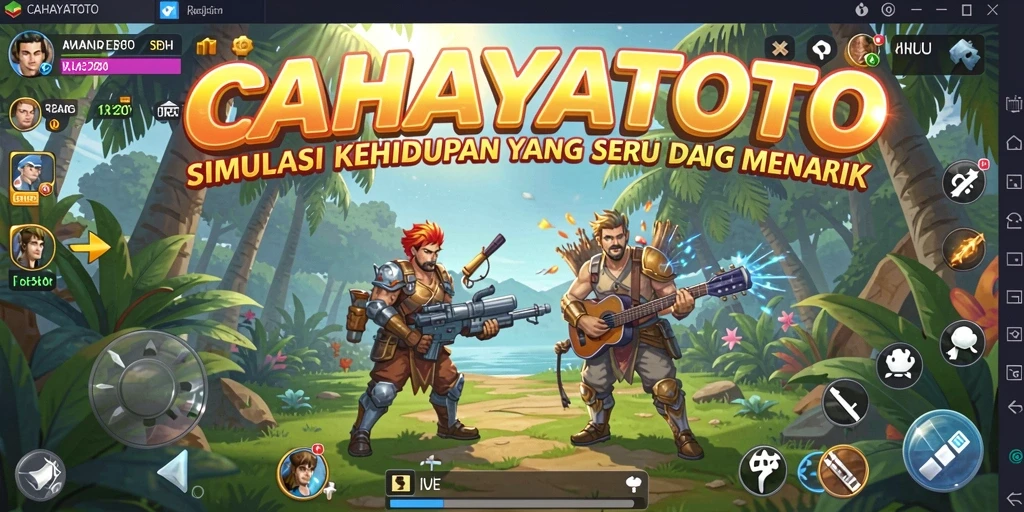 Screenshot gameplay <strong>CAHAYATOTO</strong> menampilkan karakter dalam aktivitas sehari-hari yang menyenangkan.