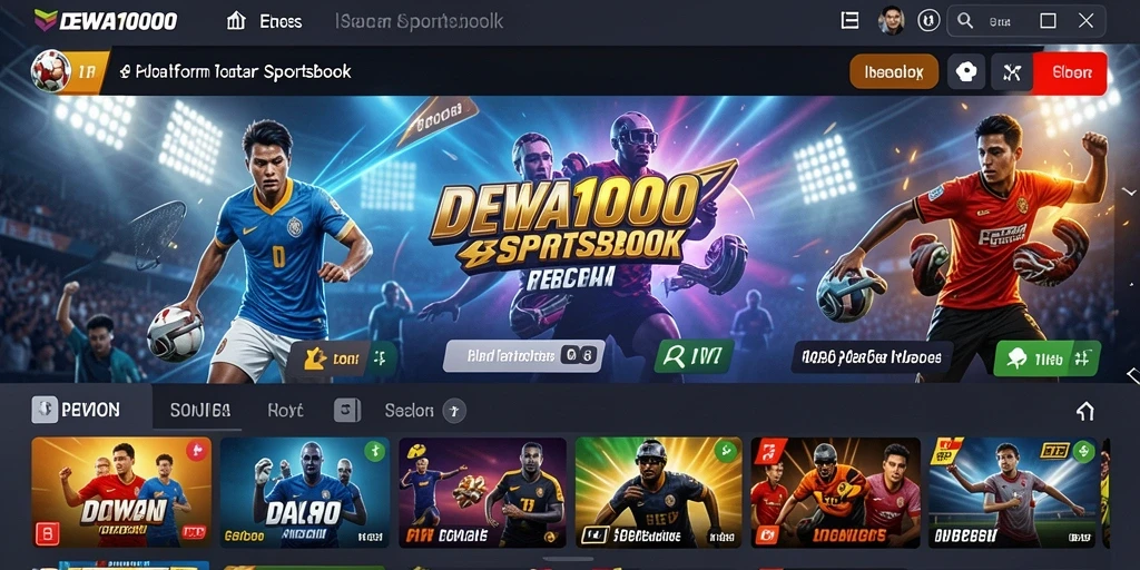 Screenshot gameplay DEWA1000 yang mengasyikkan dengan taruhan olahraga.