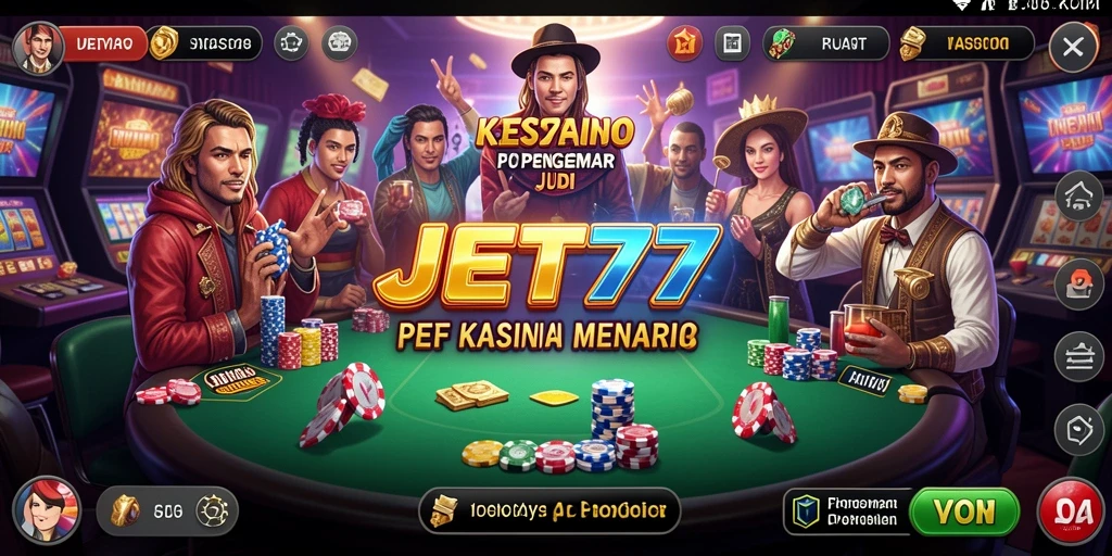 Tampilan gameplay JET77 yang menarik dan mendebarkan.
