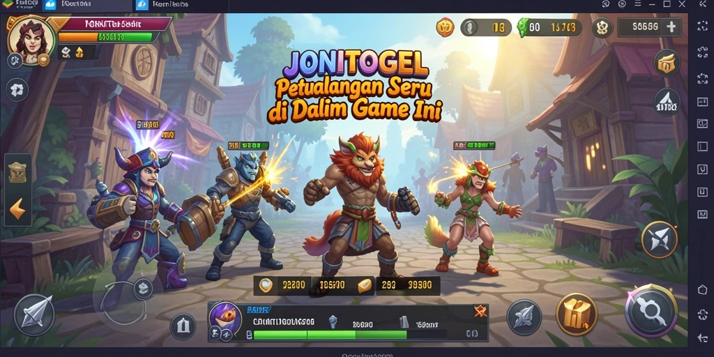 Tangkapan layar menampilkan aksi seru dalam game petualangan JONITOGEL.