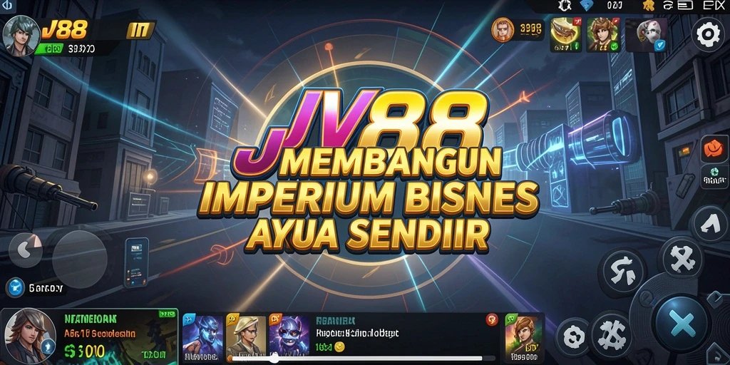 Tampilan gameplay JV88 dengan strategi bisnis yang mendalam.