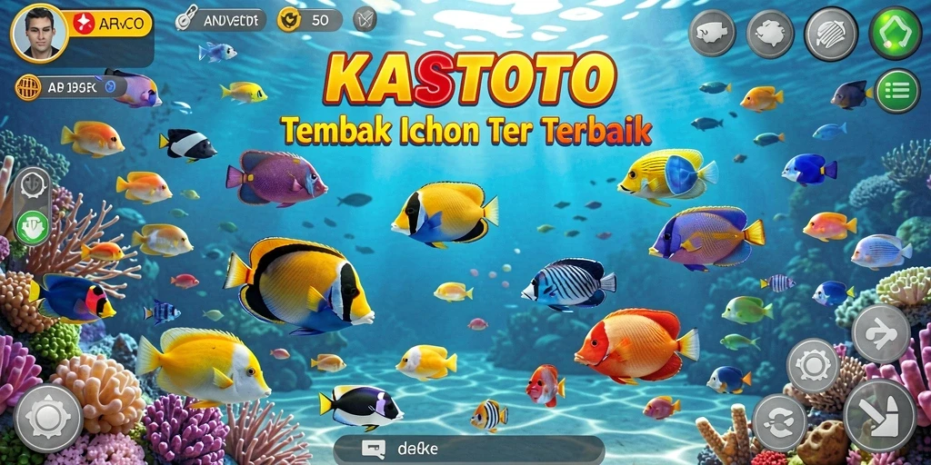 Tampilan gameplay seru KASTOTO saat menembak ikan.