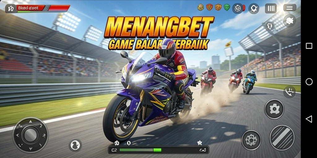 Screenshot MENANGBET: tampilan memukau dari gameplay balap motor.