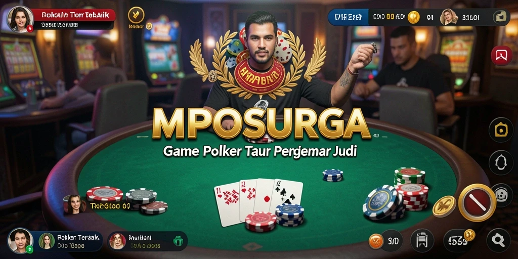 Tampilan gameplay poker seru di MPOSURGA dengan pemain lain.