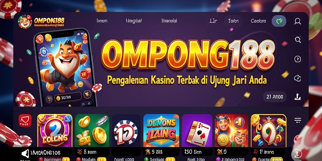Tampilan menarik dari gameplay OMPONG188 di kasino online.