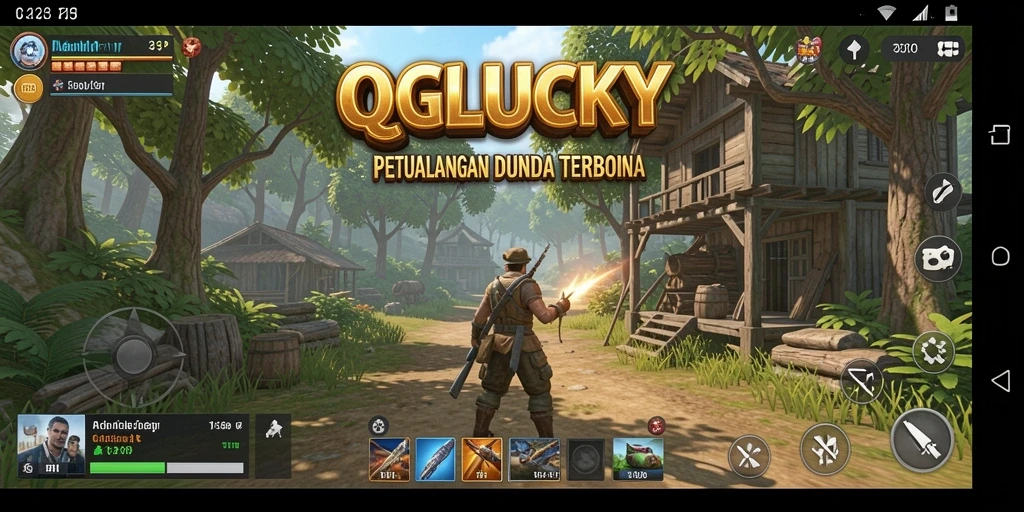Screenshot menampilkan petualangan seru di dunia terbuka QGLUCKY.