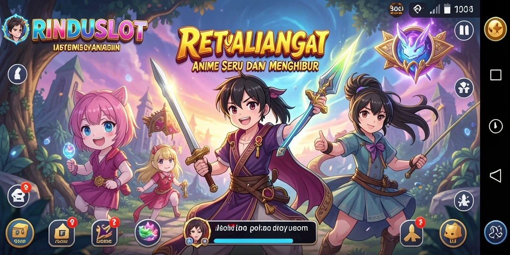 Menampilkan karakter anime dalam aksi seru di RINDUSLOT.