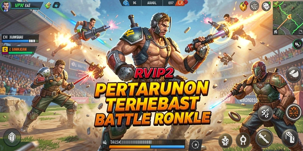 Gameplay mendebarkan di RVIP2 dengan aksi Battle Royale intens.
