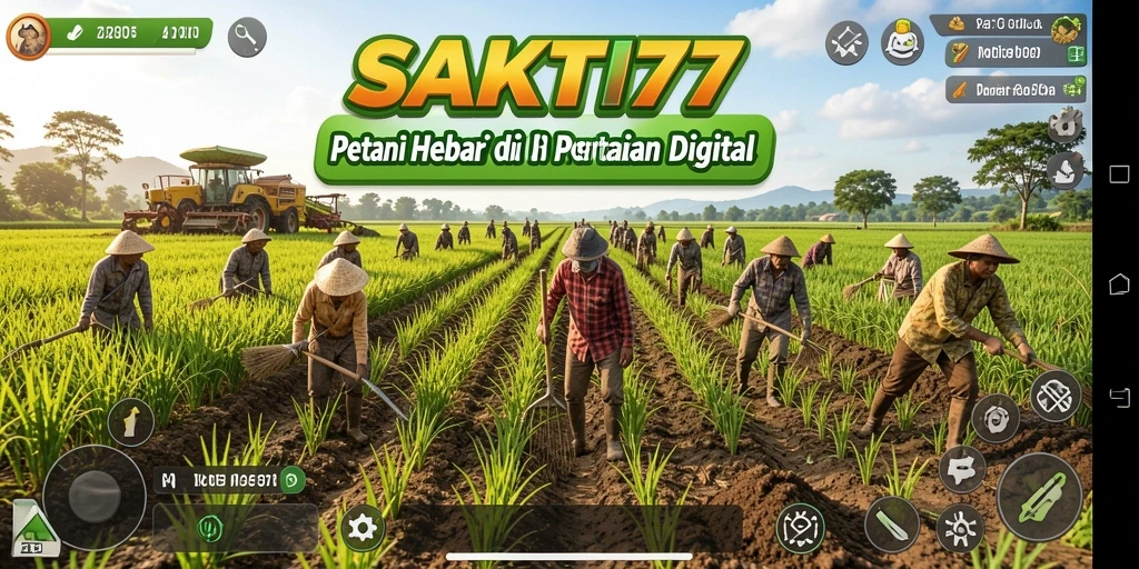 Tampilan gameplay SAKTI77 dengan pertanian yang subur dan beragam.