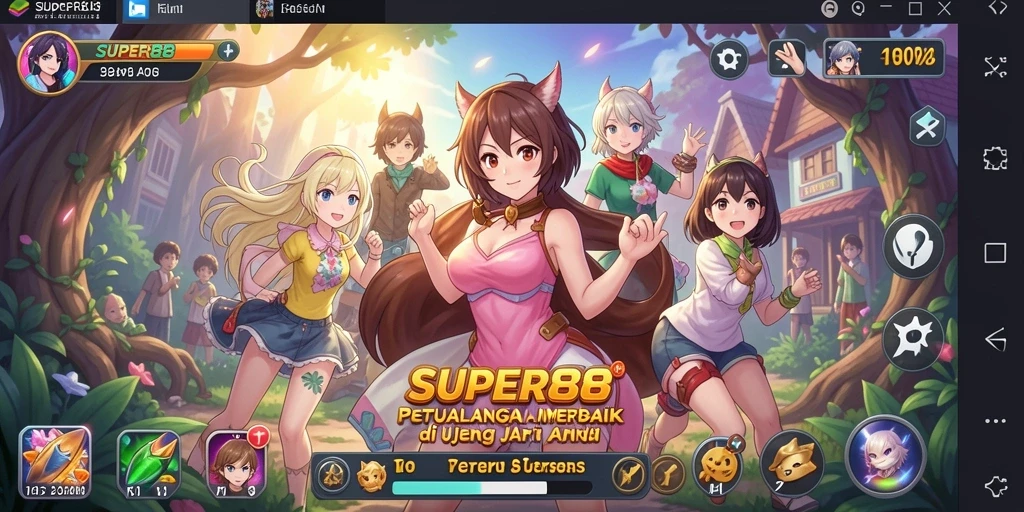 Tampilan gameplay menarik dari <strong>SUPER88</strong> yang penuh warna dan dinamis.