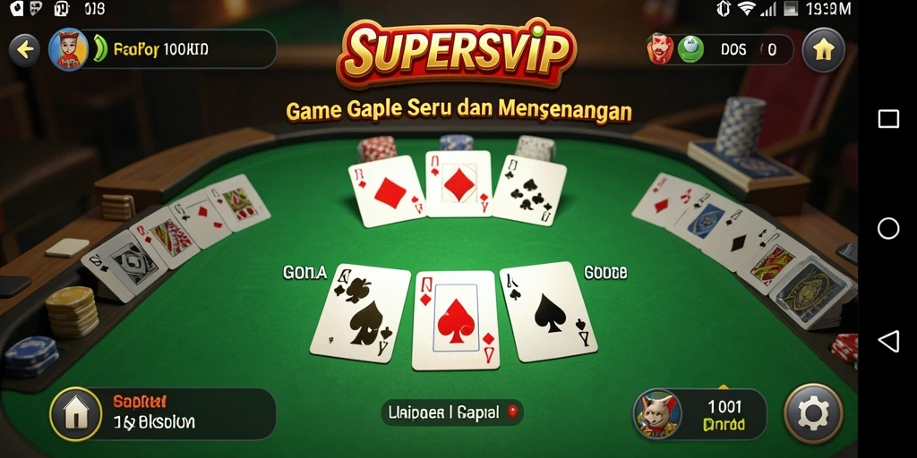 Gameplay Gaple yang seru dan mengasyikkan di SUPERSVIP.