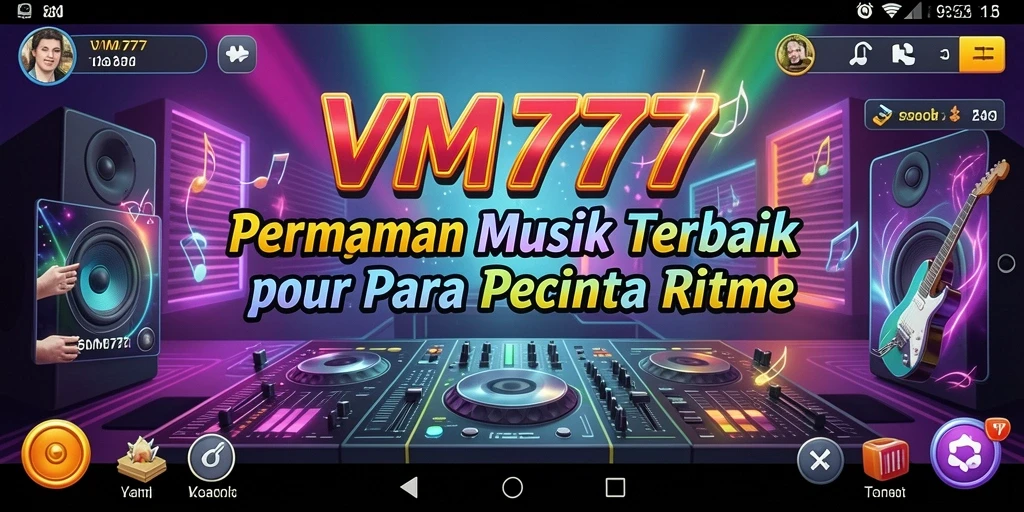 Tampilan gameplay VM777 yang mengasyikkan dengan latar musik penuh warna.