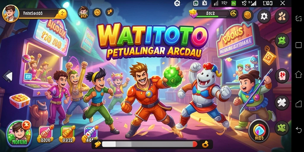 Tampilan menarik dari gameplay seru WATITOTO di dunia Arcade.