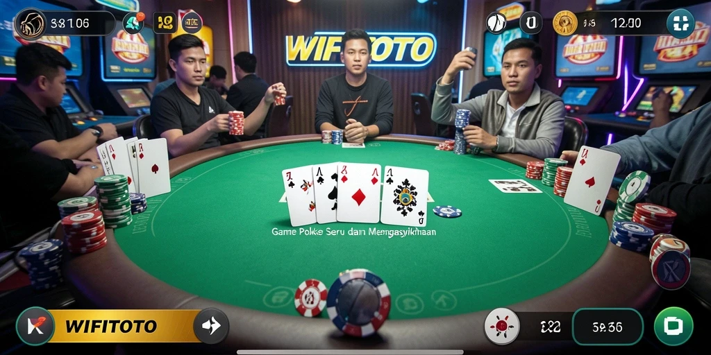 Tampilan menarik dari gameplay Poker di WIFITOTO yang penuh aksi.