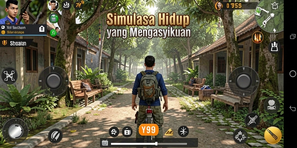 Tampilan gameplay Y89 menunjukkan interaksi sosial yang menarik antara karakter.